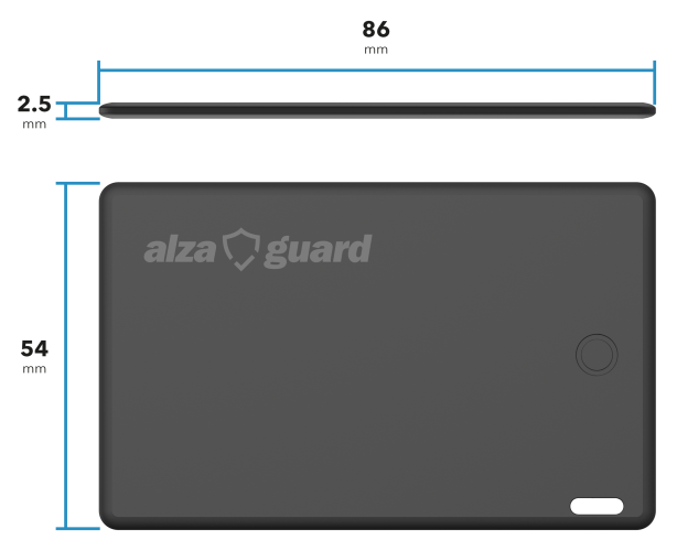 Bluetooth lokalizačný čip AlzaGuard Hero SlimTag with FindMy biely
